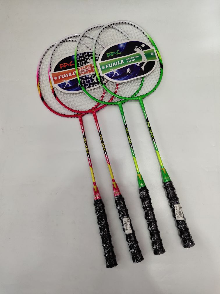 Manufacturer direct selling badminton rackets, 3308 shock shock keel badminton rackets integrated, factory built
