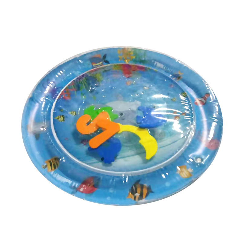 Factory Customized PVC Environmental Protection Baby Inflatable Racket Water Cushion Blowing Round Racket Pad Children &#039;S Pai Pai Le Toy
