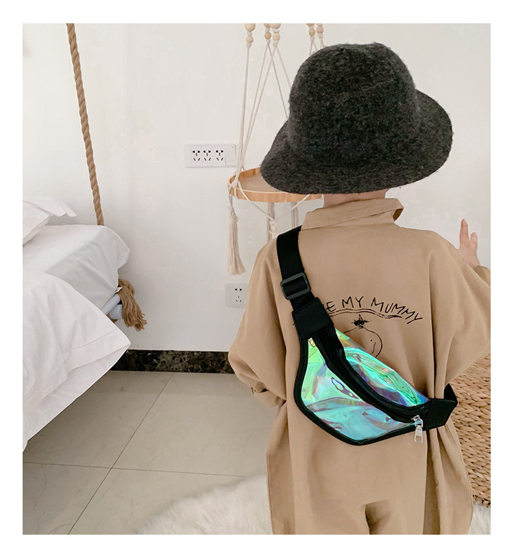 Wholesale Children's Bag Korean Laser Transparent Waist Bag for boys and girls one-shoulder cross-body Bag mini baby Bag Zero Purse Wholesale Children's Bag Korean Laser Transparent Waist Bag for boys and girls one-shoulder cross-body Bag mini baby Bag Zero Purse