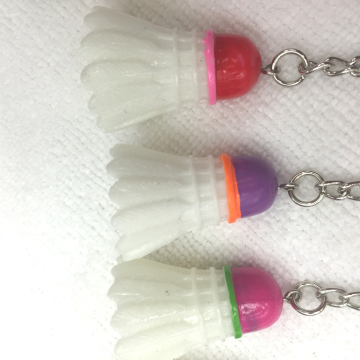 Resin badminton key ring special wholesale authentic badminton key ring cartoon badminton key ring