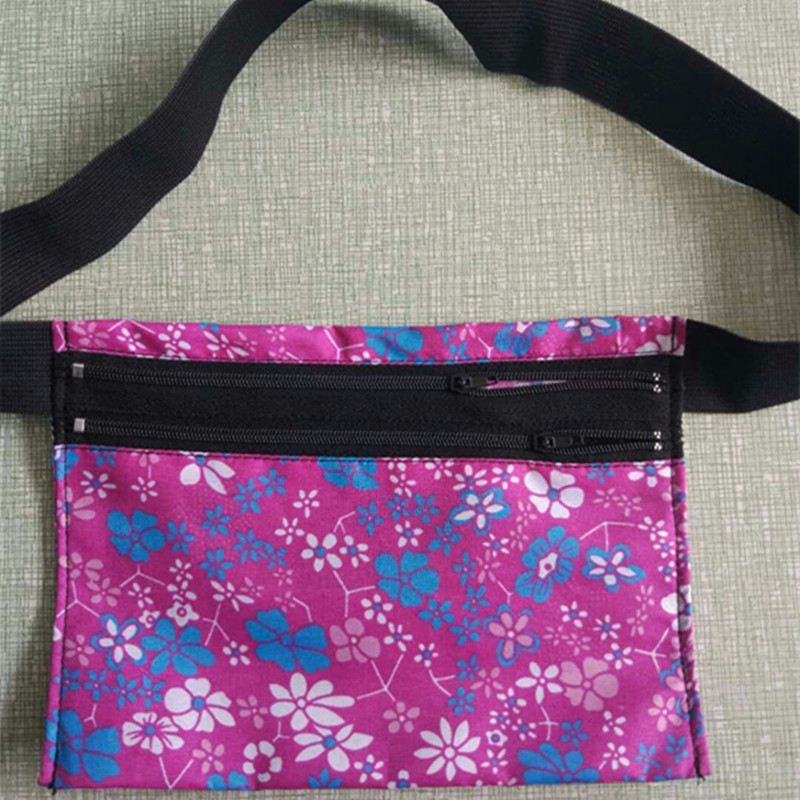 Factory Direct Sales Double Zipper Two Yuan Waist Bag Camouflage Solid Color Waist Bag Sports Men Wallet Phone Bag