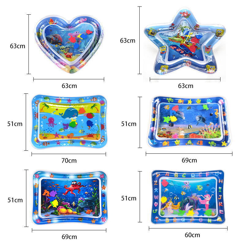 2021 New Children &#039;S Inflatable Whale Water Cushion Baby Pat Pad Octopus Ice Pad Summer Baby Swimming Toys