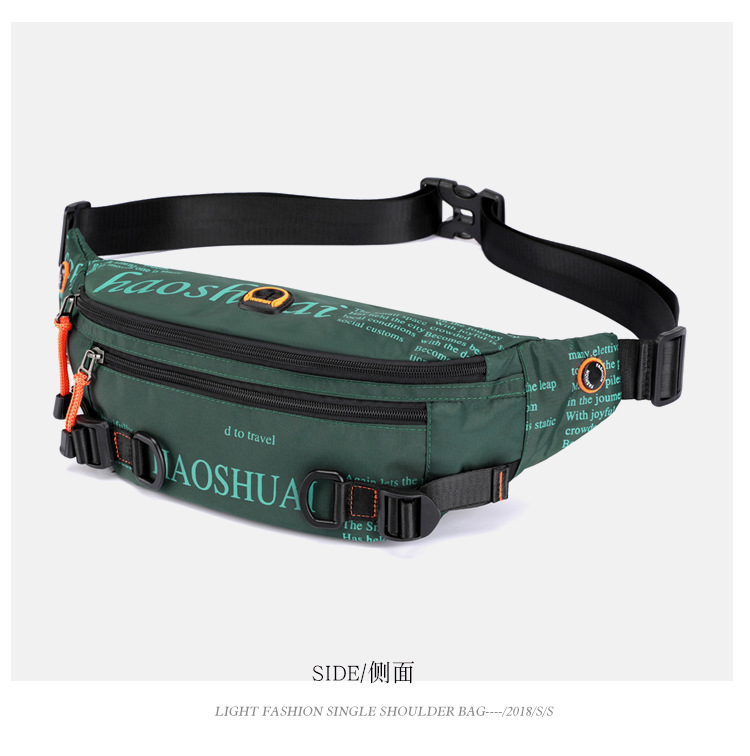 Exclusive for Cross-Border New Outdoor Men's Belt Bag Street Trendy Chest Bag Crossbody Bag Sports Running Personal Waist Bag
