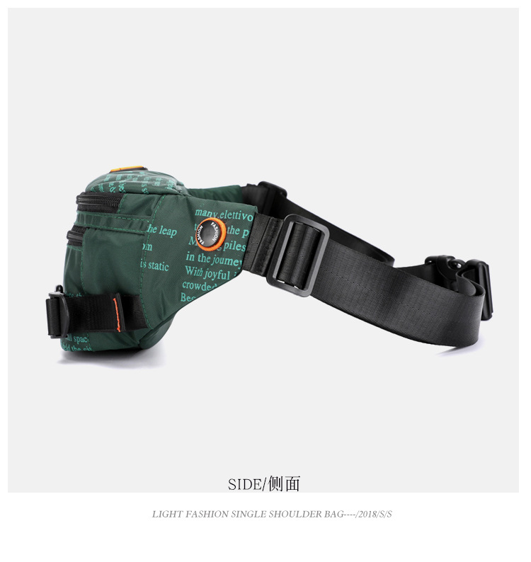 Exclusive for Cross-Border New Outdoor Men's Belt Bag Street Trendy Chest Bag Crossbody Bag Sports Running Personal Waist Bag