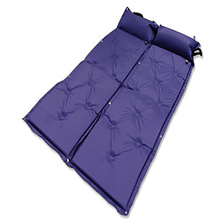 Nine-Point Single Inflatable Mattress Splicing Camping Mat with Pillow Outdoor Portable Folding Camping Mat Moisture Proof Pad