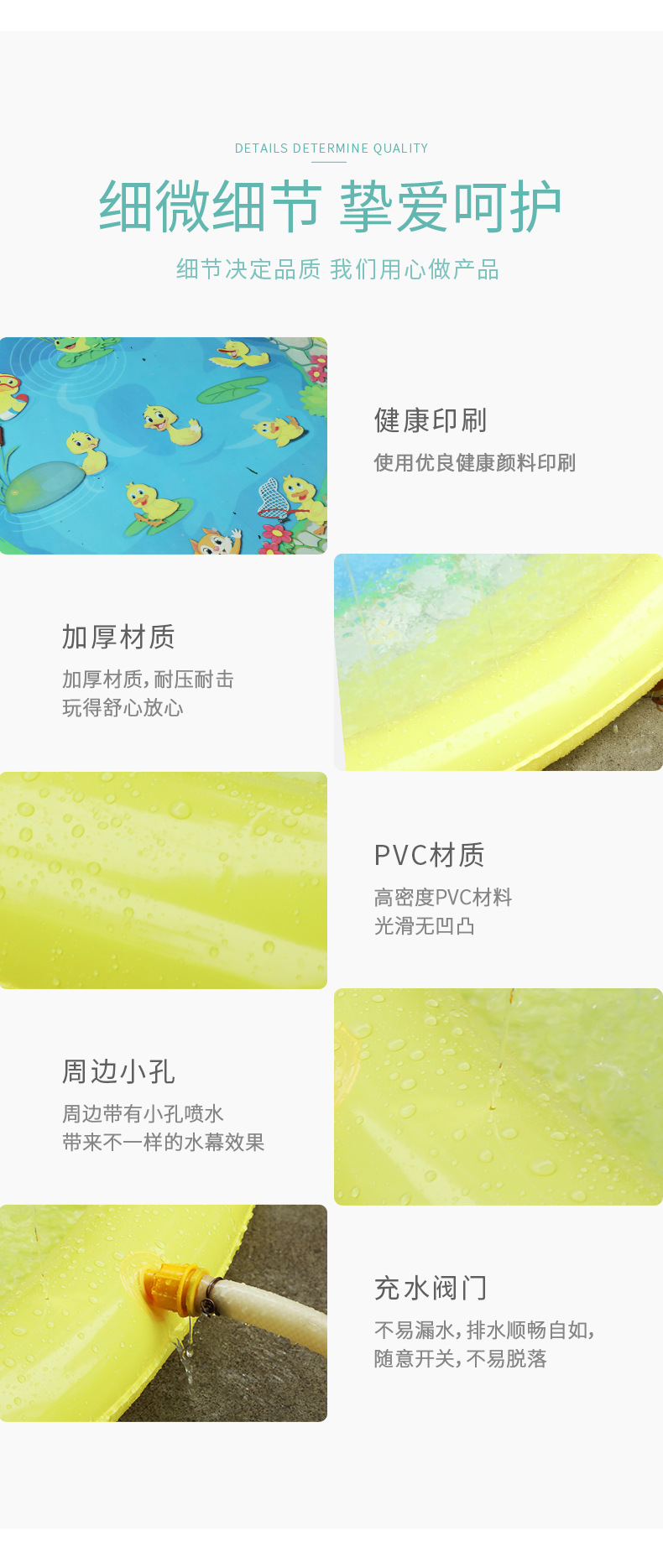 Spot new baby water pad inflatable outdoor water splashing fun water pad summer children's toys sprinkler pad Spot new baby water pad inflatable outdoor water splashing fun water pad summer children's toys sprinkler pad