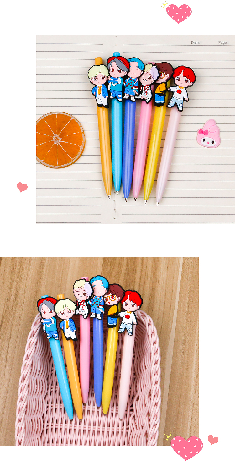 Cute Creative Cartoon Bullet-Proof Youth League Series Flexible Glue Cap of a Pen Press Gel Pen Good-looking Ball Pen Student Cute Creative Cartoon Bullet-Proof Youth League Series Flexible Glue Cap of a Pen Press Gel Pen Good-looking Ball Pen Student