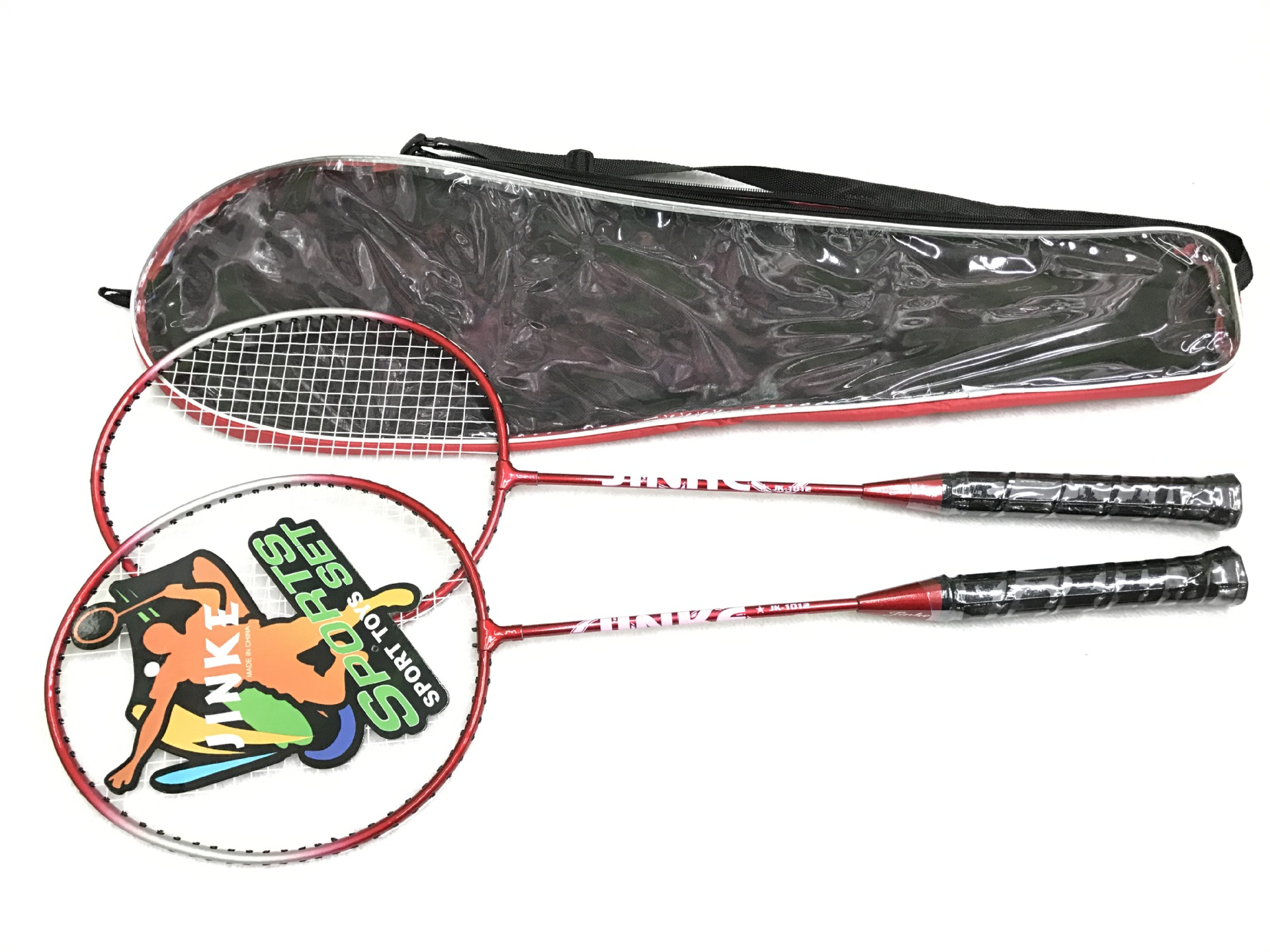 Manufacturer direct selling JINKE-330 badminton racquet 2 for super light alloy competition training special purpose. Manufacturer direct selling JINKE-330 badminton racquet 2 for super light alloy competition training special purpose.