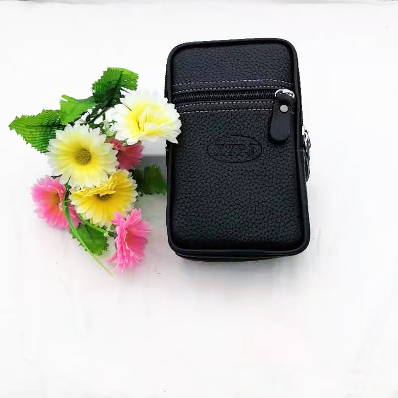 L2221 Vertical Version Three Pull Leather Waist Bag Multi-Functional Vertical Mobile Phone Bag Men&#039;s Belt Bag Pannier Bag Yiwu Yuan