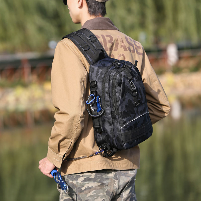 Chest Bag Lure Bag Dual-Use Backpack Tactical Multifunctional Waist Bag Outdoor Large Capacity Shoulder Crossbody Fishing Back Pole Bag