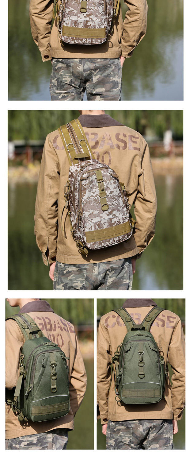 Chest Bag Lure Bag Dual-Use Backpack Tactical Multifunctional Waist Bag Outdoor Large Capacity Shoulder Crossbody Fishing Back Pole Bag Chest Bag Lure Bag Dual-Use Backpack Tactical Multifunctional Waist Bag Outdoor Large Capacity Shoulder Crossbody Fishing Back Pole Bag