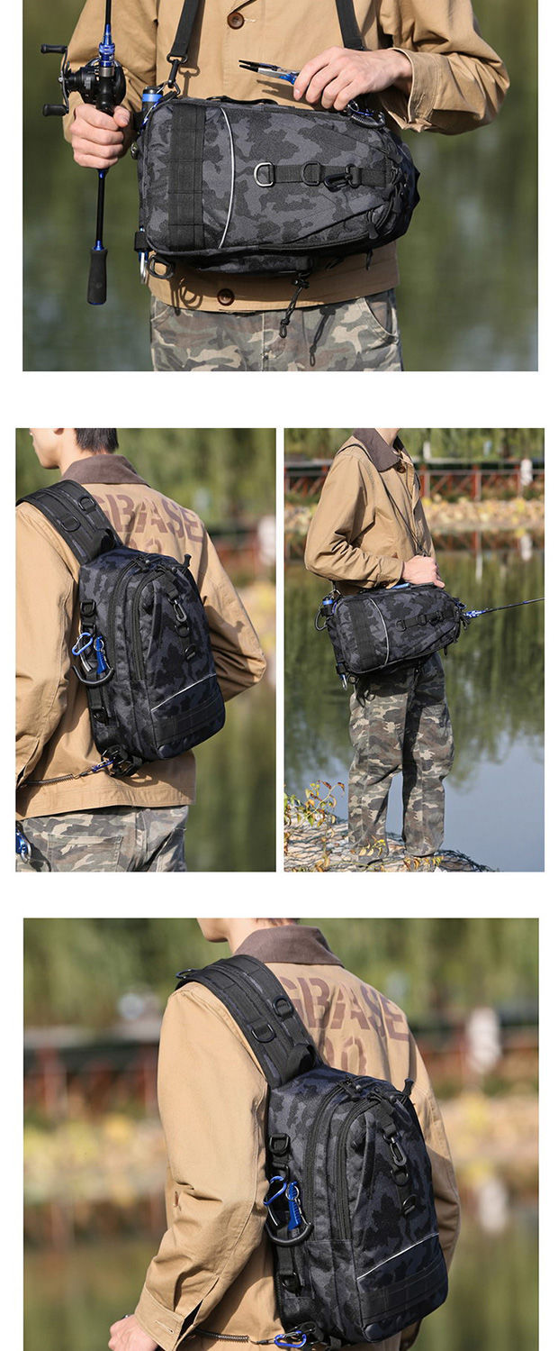 Chest Bag Lure Bag Dual-Use Backpack Tactical Multifunctional Waist Bag Outdoor Large Capacity Shoulder Crossbody Fishing Back Pole Bag Chest Bag Lure Bag Dual-Use Backpack Tactical Multifunctional Waist Bag Outdoor Large Capacity Shoulder Crossbody Fishing Back Pole Bag