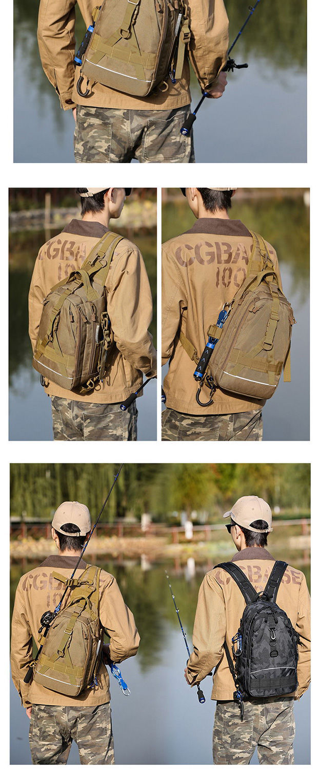 Chest Bag Lure Bag Dual-Use Backpack Tactical Multifunctional Waist Bag Outdoor Large Capacity Shoulder Crossbody Fishing Back Pole Bag Chest Bag Lure Bag Dual-Use Backpack Tactical Multifunctional Waist Bag Outdoor Large Capacity Shoulder Crossbody Fishing Back Pole Bag
