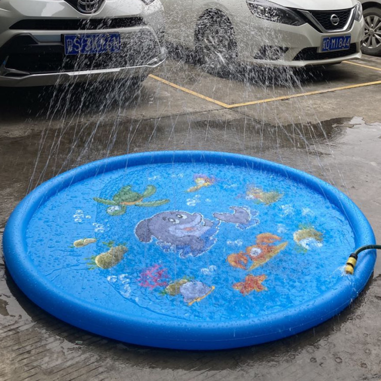 Spot PVC inflatable outdoor spray mat children splashing water ring inflatable toy spraying ball sprinkler pad