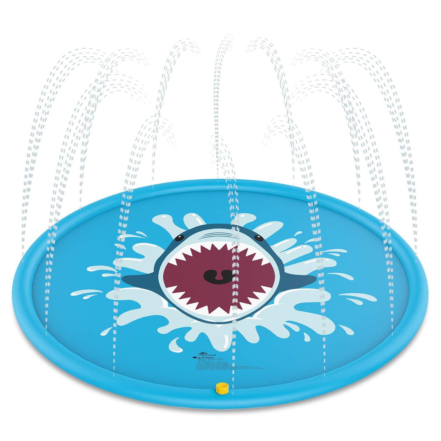 Spot PVC inflatable outdoor spray mat children splashing water ring inflatable toy spraying ball sprinkler pad