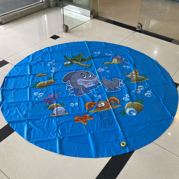 Spot PVC inflatable outdoor spray mat children splashing water ring inflatable toy spraying ball sprinkler pad