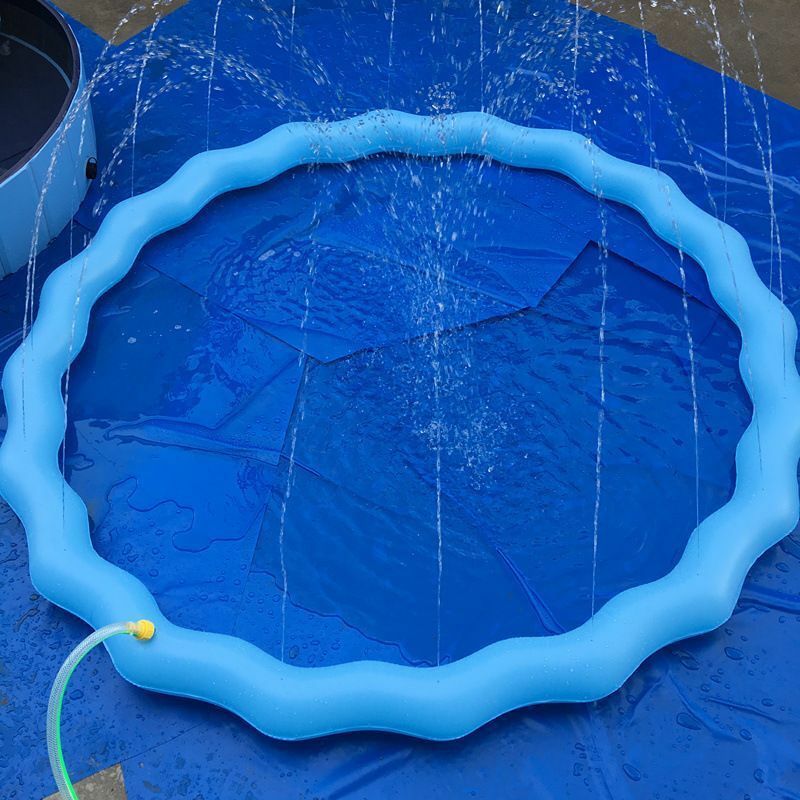 Spot PVC inflatable outdoor spray mat children splashing water ring inflatable toy spraying ball sprinkler pad