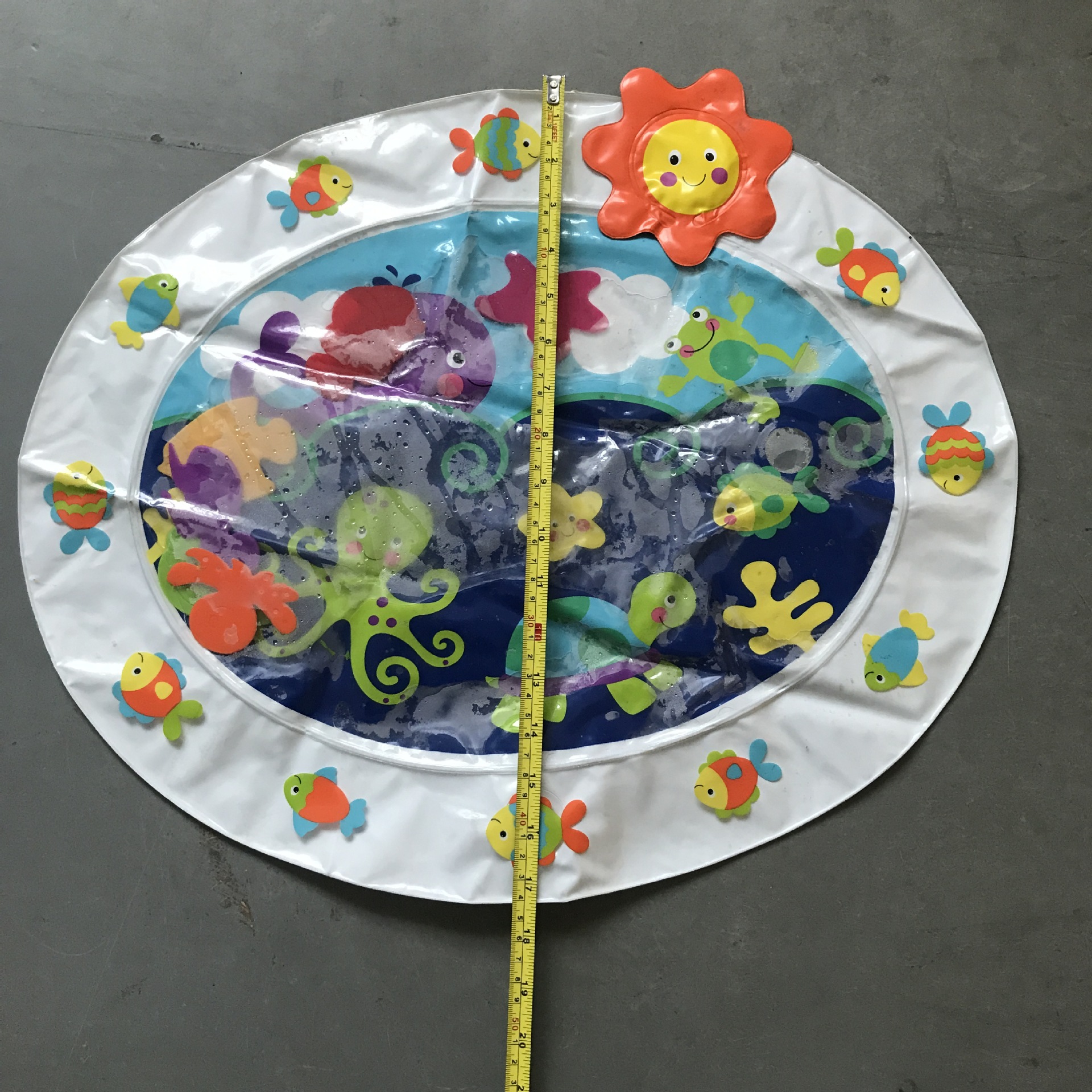 Spot PVC inflatable outdoor spray mat children splashing water ring inflatable toy spraying ball sprinkler pad