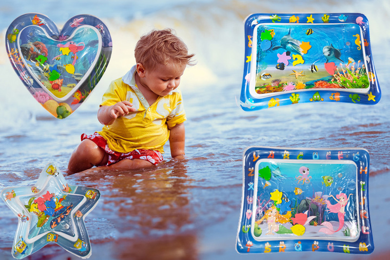 Wholesale PVC baby ice pad for children inflatable Pat Le water pad large baby sea creature merman game pad