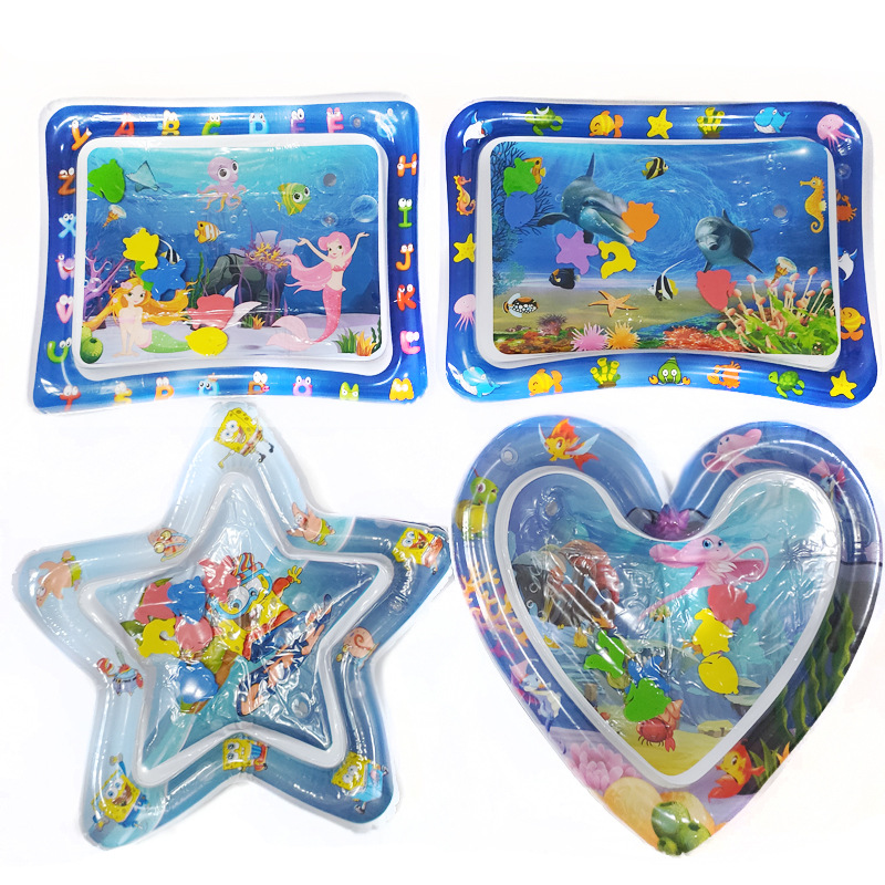 Wholesale PVC baby ice pad for children inflatable Pat Le water pad large baby sea creature merman game pad