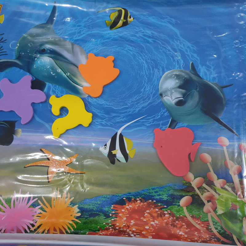 Wholesale PVC baby ice pad for children inflatable Pat Le water pad large baby sea creature merman game pad