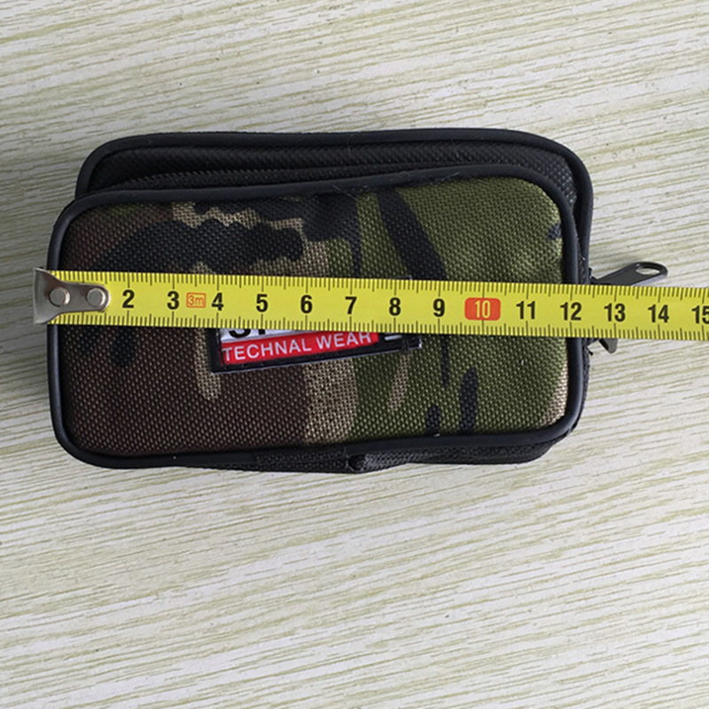 Low Price Promotion Small Size 2 Two Yuan Waist Bag Double Pull Coin Purse Men's Wallet Mobile Phone Bag Hot Sale