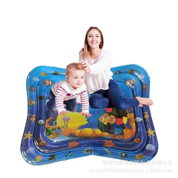 Gas-Charged Water Pad Baby Pai Pai Le Double Layer Water Mat Gas-Charged Water Game Water Mat Baby Inflatable Mattress Toys