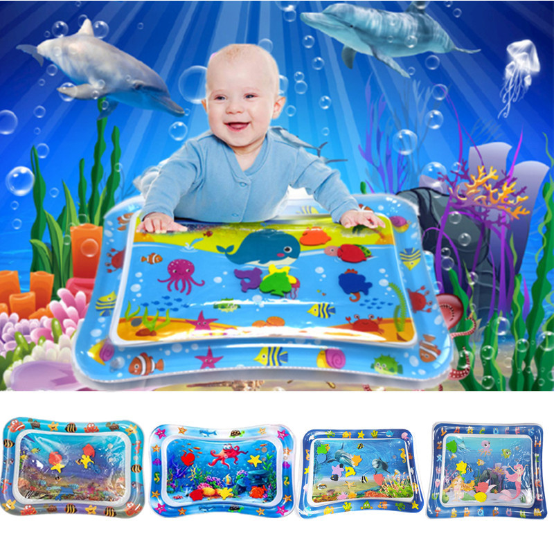 2021 New Children&#039;s Inflatable Whale Water Cushion Baby Pat Pad Octopus Ice Pad Summer Baby Swimming Toys