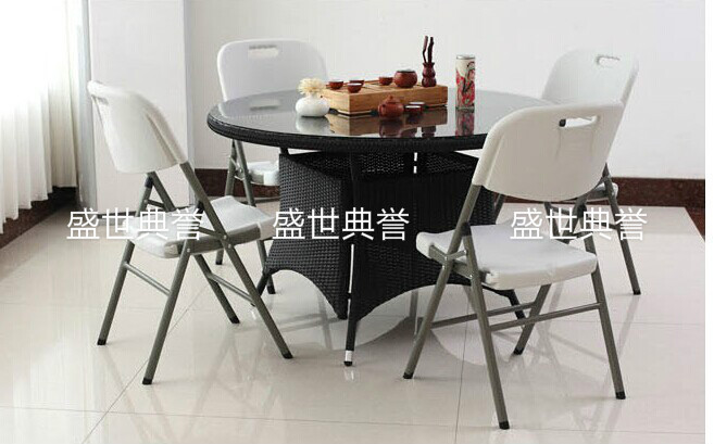 Export Plastic Chair Outdoor Wedding Hollow Blow Molding Chair Training Chair Shopping Mall Activity Folding Chair