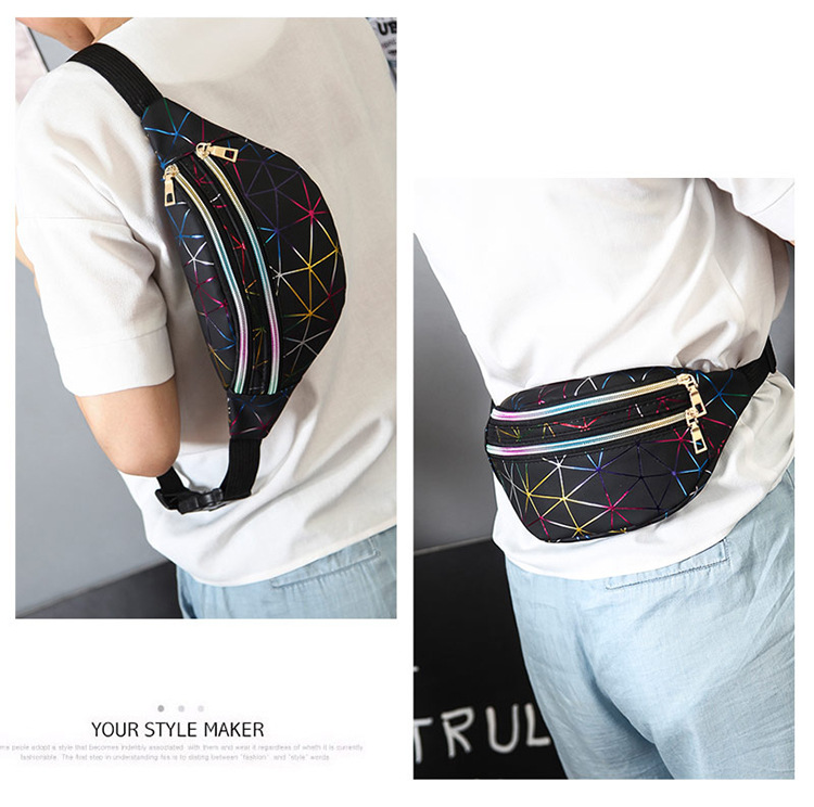 2021 New Waist Bag PU Leather Stitching Pattern Unisex Crossbody Bag Personalized Laser Waist Bag Beach Bag Chest Bag 2021 New Waist Bag PU Leather Stitching Pattern Unisex Crossbody Bag Personalized Laser Waist Bag Beach Bag Chest Bag