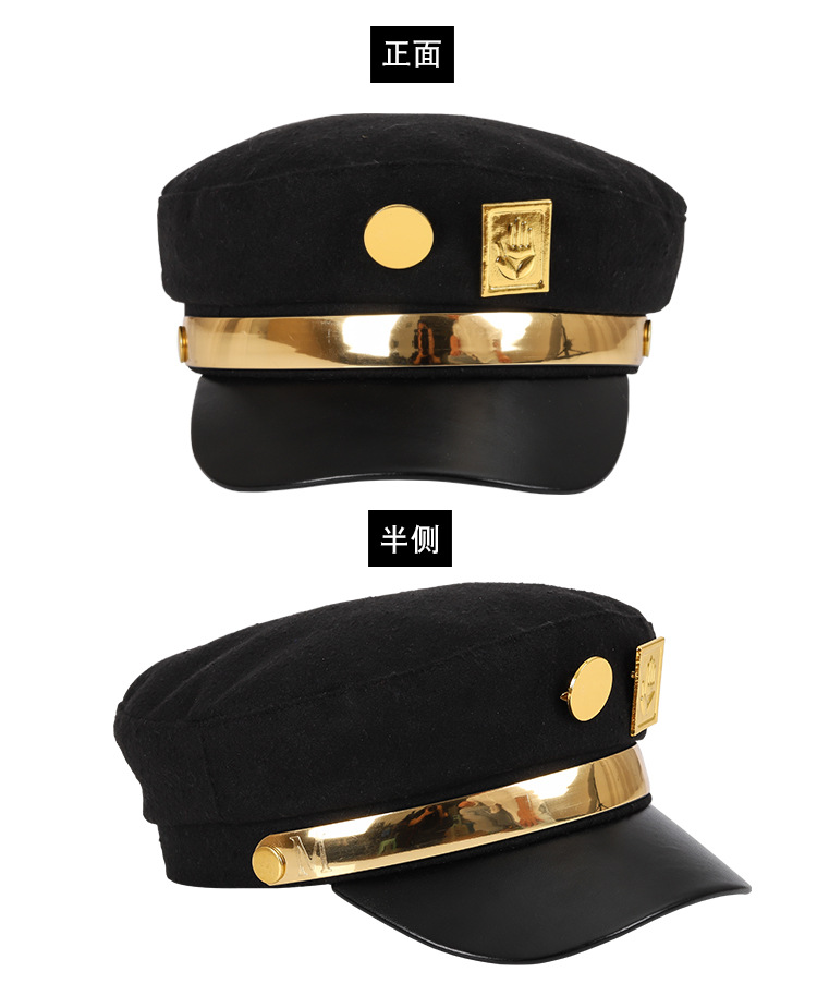 Manyun JoJo Kujo Jotaro Hat Anime Two-Dimensional Cos Wonderful Adventure Personality All-Match Student's Hat Peaked Cap Manyun JoJo Kujo Jotaro Hat Anime Two-Dimensional Cos Wonderful Adventure Personality All-Match Student's Hat Peaked Cap
