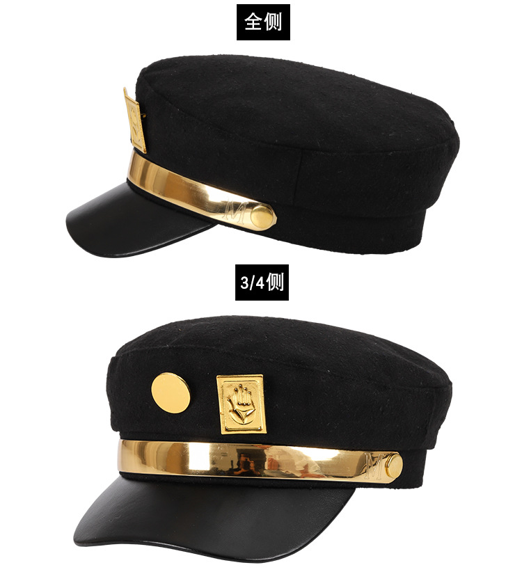 Manyun JoJo Kujo Jotaro Hat Anime Two-Dimensional Cos Wonderful Adventure Personality All-Match Student's Hat Peaked Cap Manyun JoJo Kujo Jotaro Hat Anime Two-Dimensional Cos Wonderful Adventure Personality All-Match Student's Hat Peaked Cap