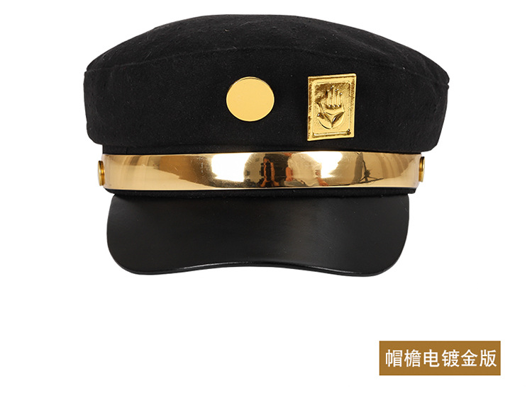 Manyun JoJo Kujo Jotaro Hat Anime Two-Dimensional Cos Wonderful Adventure Personality All-Match Student's Hat Peaked Cap Manyun JoJo Kujo Jotaro Hat Anime Two-Dimensional Cos Wonderful Adventure Personality All-Match Student's Hat Peaked Cap