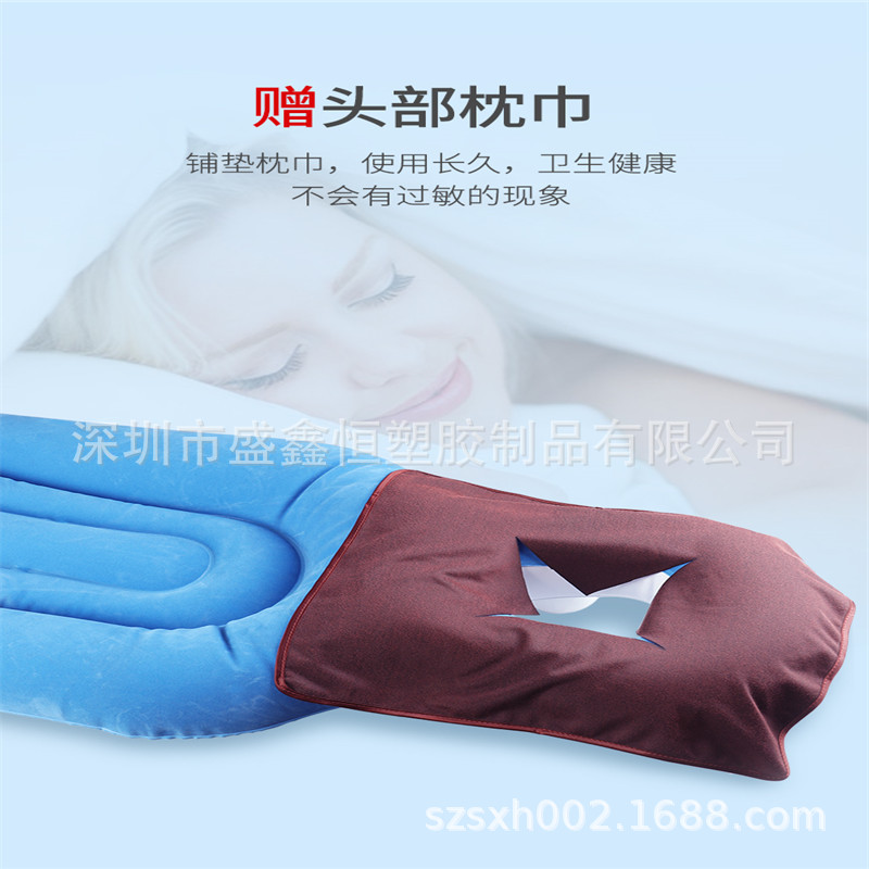 Factory Cross-Border Exclusive for Sleeping Pillow Amazon Best-Selling Office Multi-Functional PVC Flocking Inflatable Medical Pillow Factory Cross-Border Exclusive for Sleeping Pillow Amazon Best-Selling Office Multi-Functional PVC Flocking Inflatable Medical Pillow