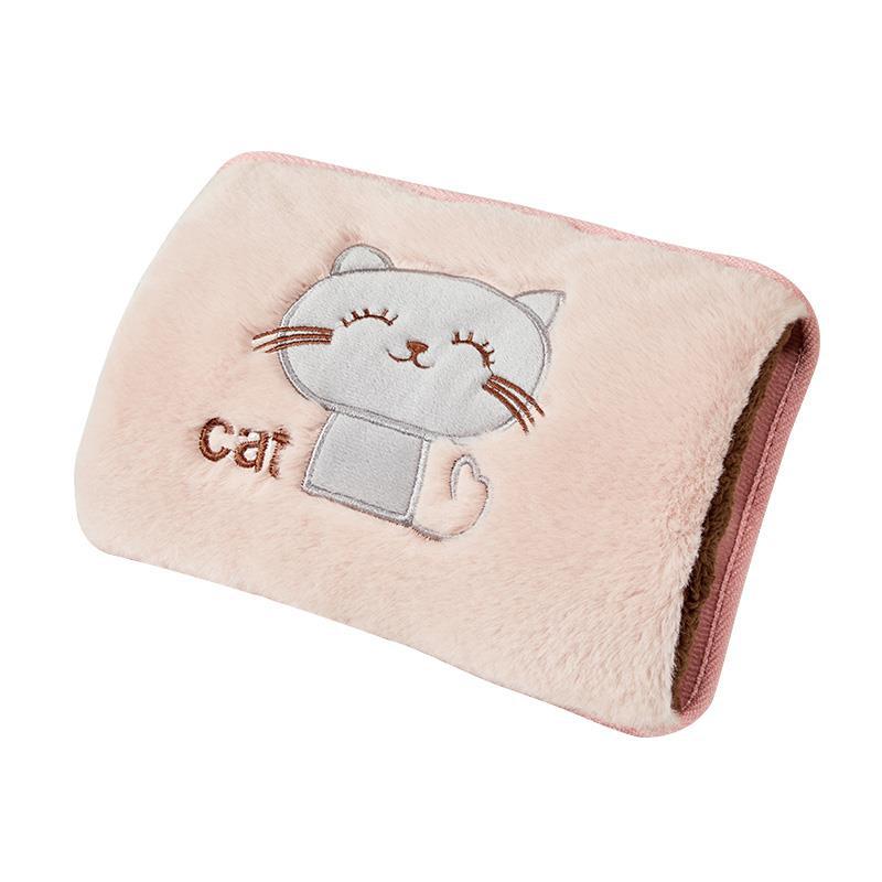 New Cartoon Plush Hot Water Bag Safe and Explosion Protective Double Plug Electric Warming Warm Waist Warm Feet Charging Hand Warmer Factory Direct Sales