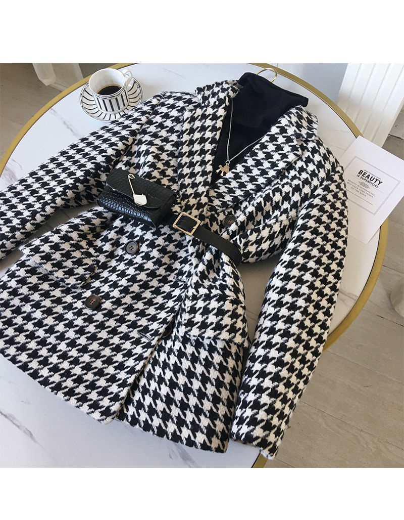 [Free Waist Bag] Small Suit 2021 New Spring and Autumn Suit Jacket Women's Fashionable Ins Woolen Coat Thickened