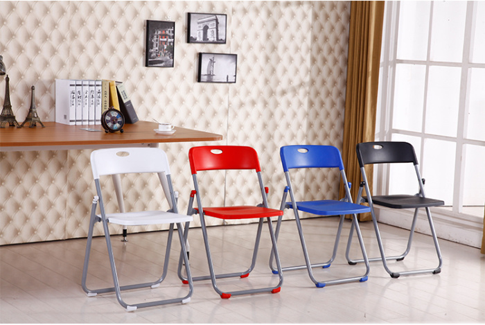 Zheng hao hotel supplies office chair plastic folding chair back chair conference chair manufacturers direct customization