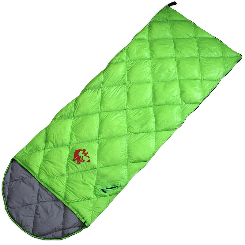 The new 011A down sleeping bag is light, warm and breathable