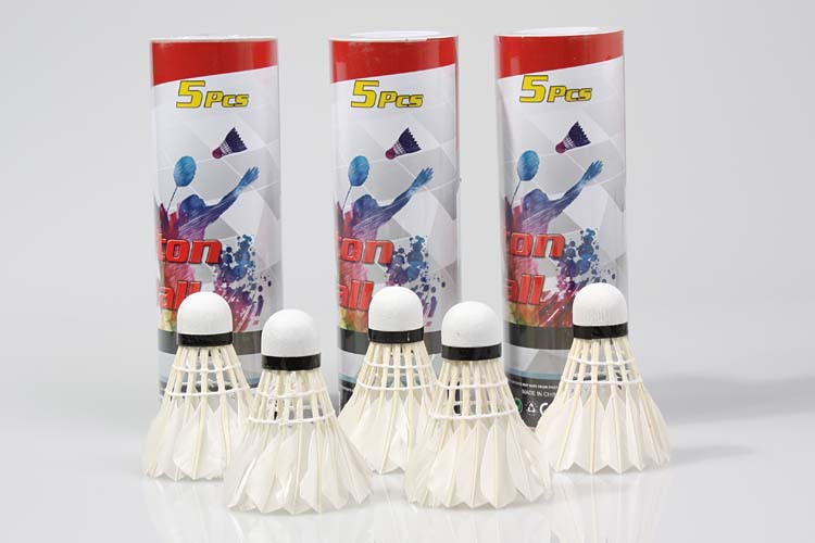 Duck curved hair badminton training with recycled wooden ball head 803-5