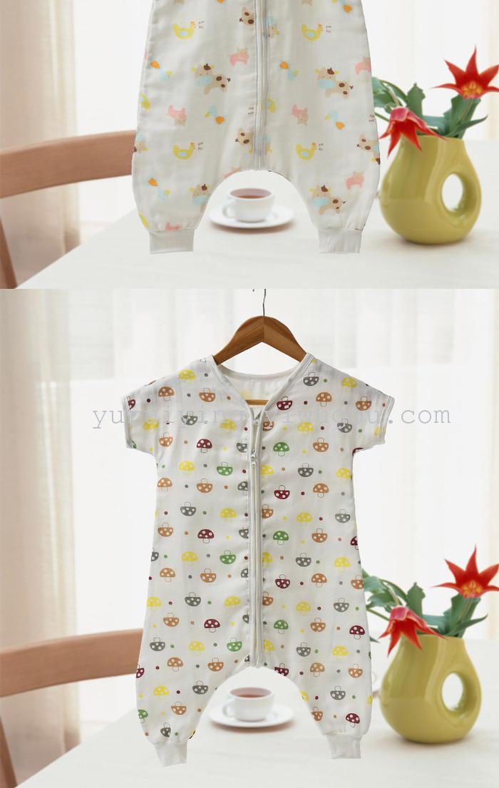 The spring and summer baby four layers of gauze printing anti air conditioning was kicked by straddle the sleeping bag The spring and summer baby four layers of gauze printing anti air conditioning was kicked by straddle the sleeping bag