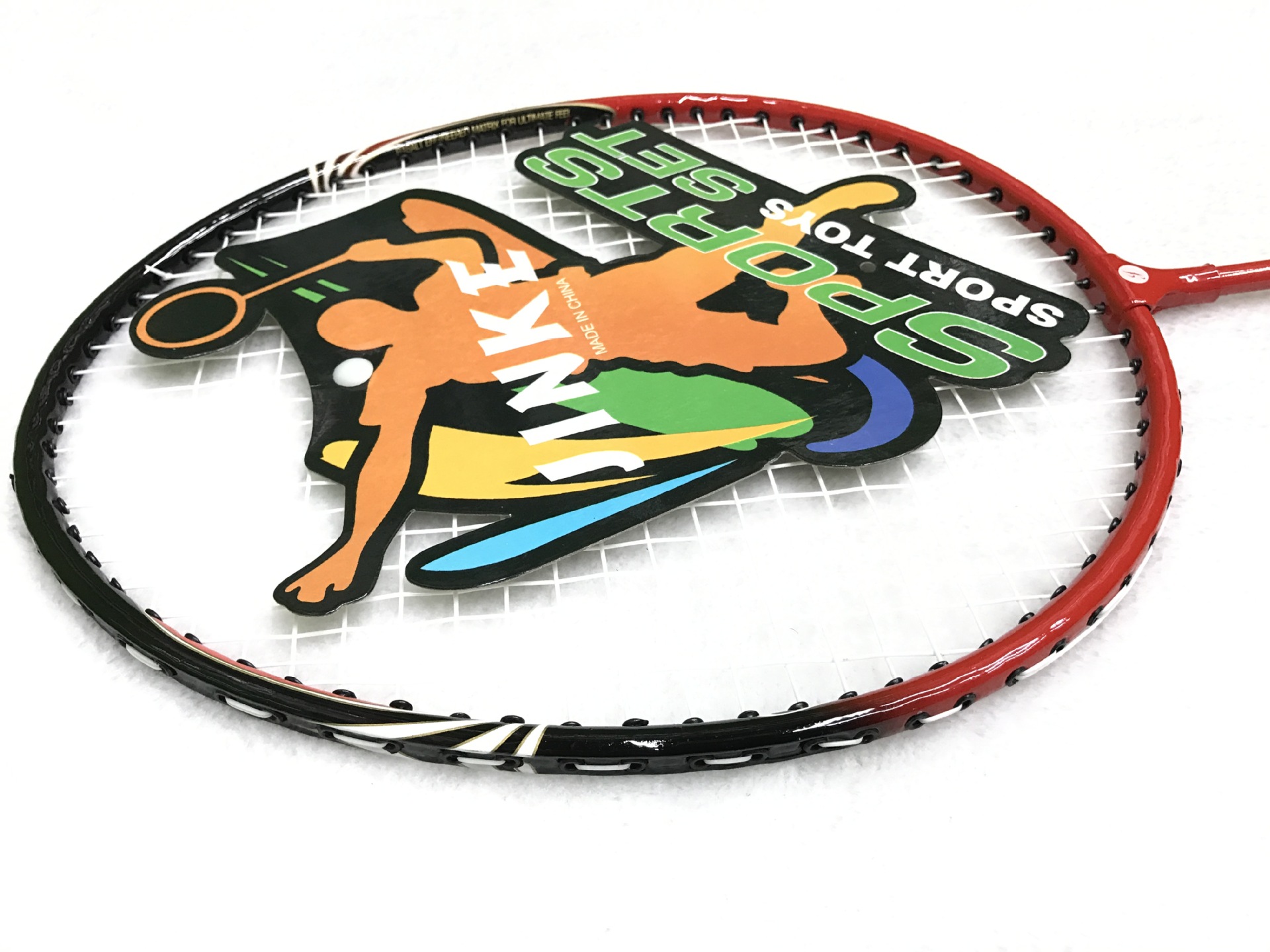 The factory direct selling JINKE-1005 badminton rackets 2 pieces to take super light alloy competition training special