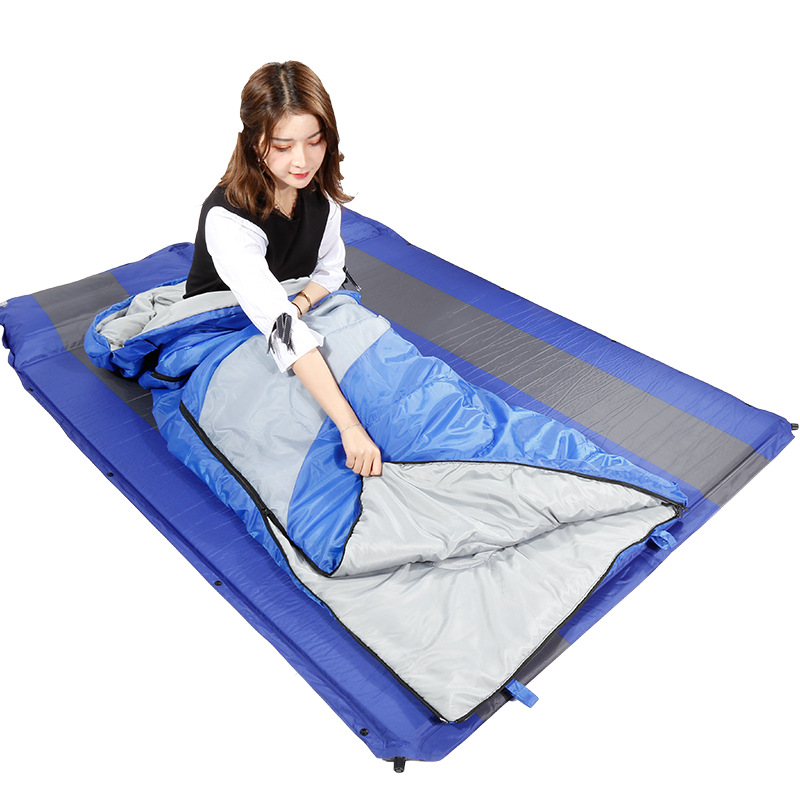 New Splicing Single Sleeping Bag Outdoor Waterproof Warm Spring and Summer Leisure Multi-Functional Camping Sleeping Bag
