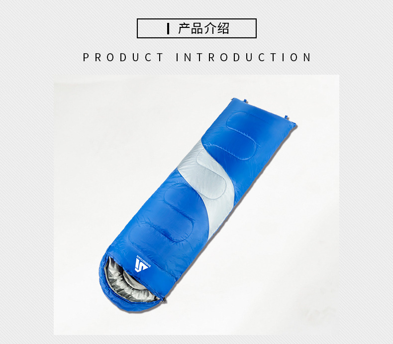 New Splicing Single Sleeping Bag Outdoor Waterproof Warm Spring and Summer Leisure Multi-Functional Camping Sleeping Bag New Splicing Single Sleeping Bag Outdoor Waterproof Warm Spring and Summer Leisure Multi-Functional Camping Sleeping Bag