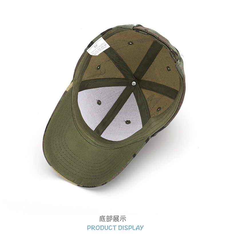 Parent-Child Military Training Children's Cotton Student Camouflage Hat Jungle Hunting Male Baseball Cap Custom Embroidered Printing Female Baseball Cap