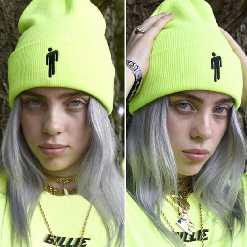 2019 New Style for Autumn and Winter Billie eilish Knitted Pullover xi ha mao Woolen Cap Europe Men and Women