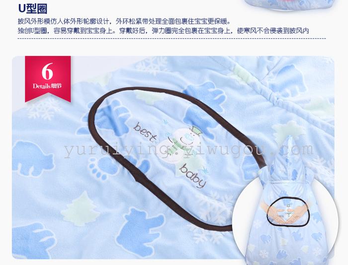 Baby sleeping bag in winter thickening of children's sleeping bag newborn baby was wrapped to be anti kicked Baby sleeping bag in winter thickening of children's sleeping bag newborn baby was wrapped to be anti kicked