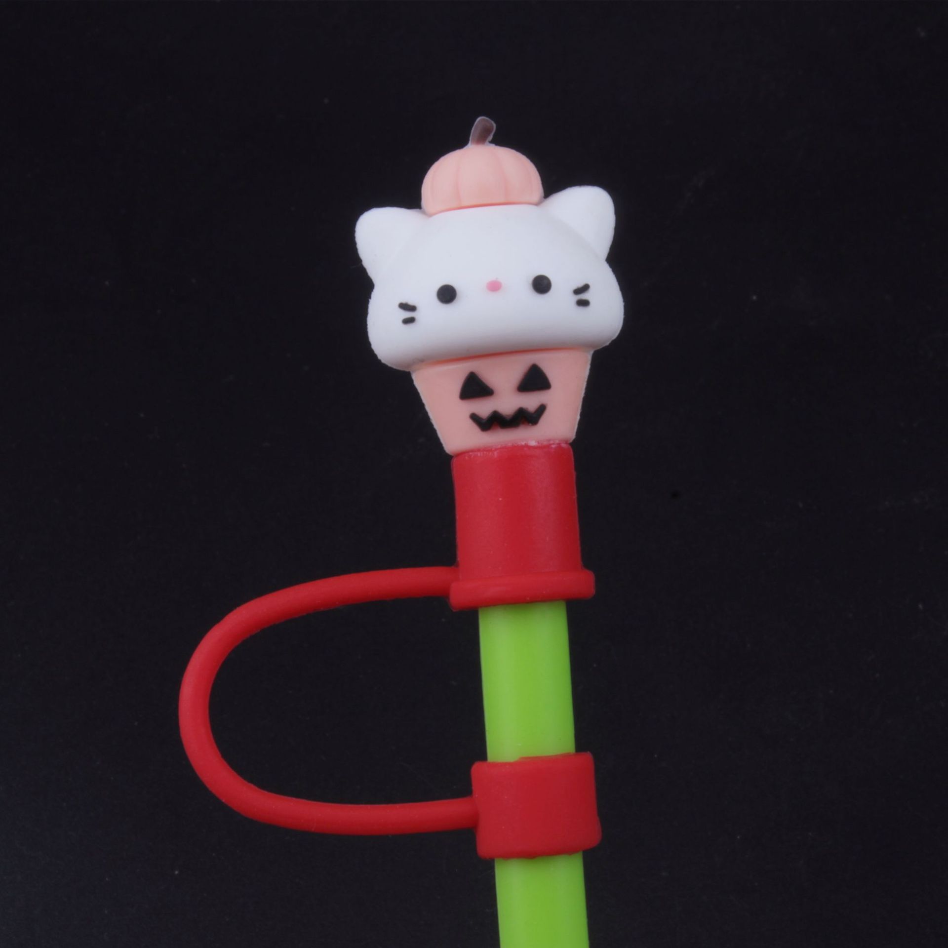 Silicone Glass Straw Dust Plug Dust Protection Cap Cute Doll Straw Dust Cover Anti-Dust Insect-Proof