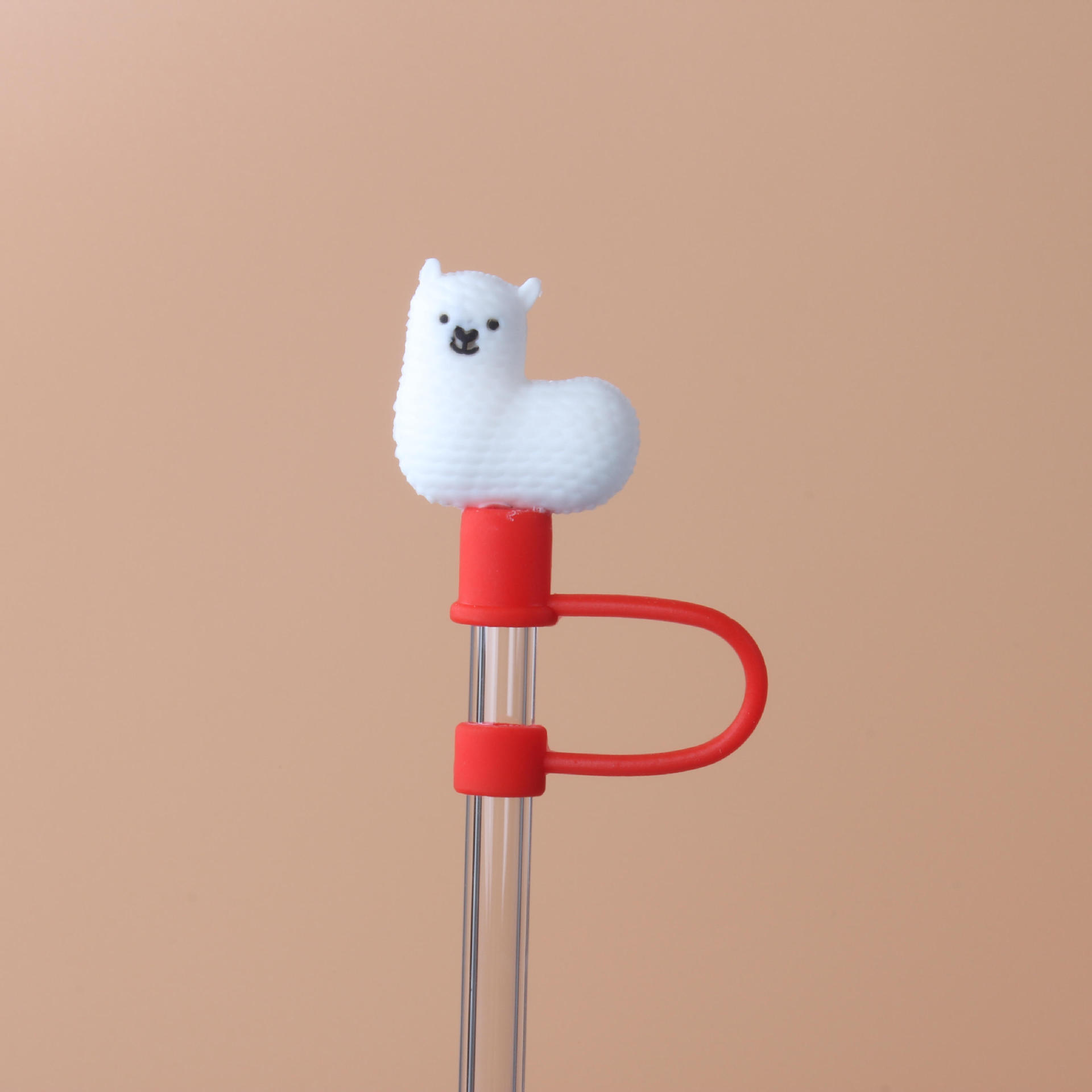 Silicone Glass Straw Dust Plug Dust Protection Cap Cute Doll Straw Dust Cover Anti-Dust Insect-Proof
