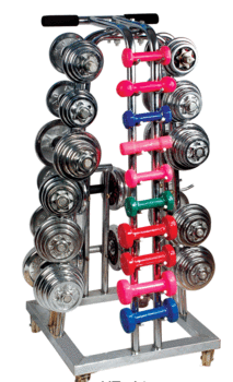 Adjustable dumbbell bench