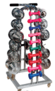 Adjustable dumbbell bench